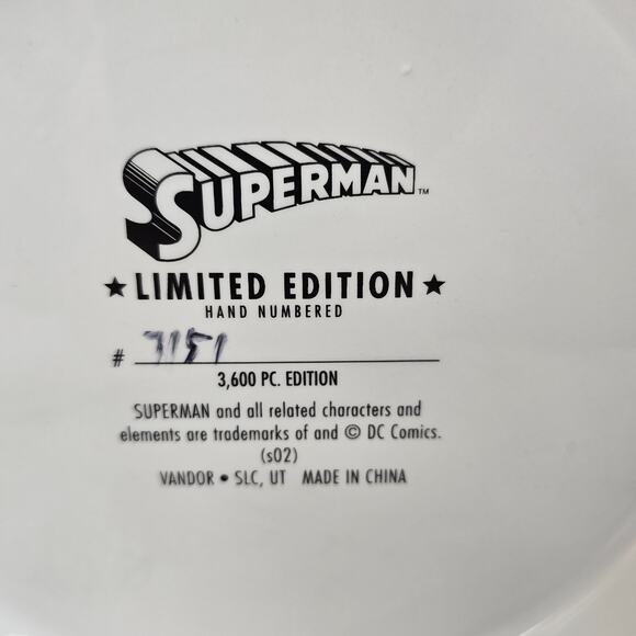 Vintage Superman Ceramic & Tin Container Vandor Limited Edition Cookie Jar - Picture 9 of 12